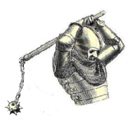 Gif animé fléau d'arme chevalier